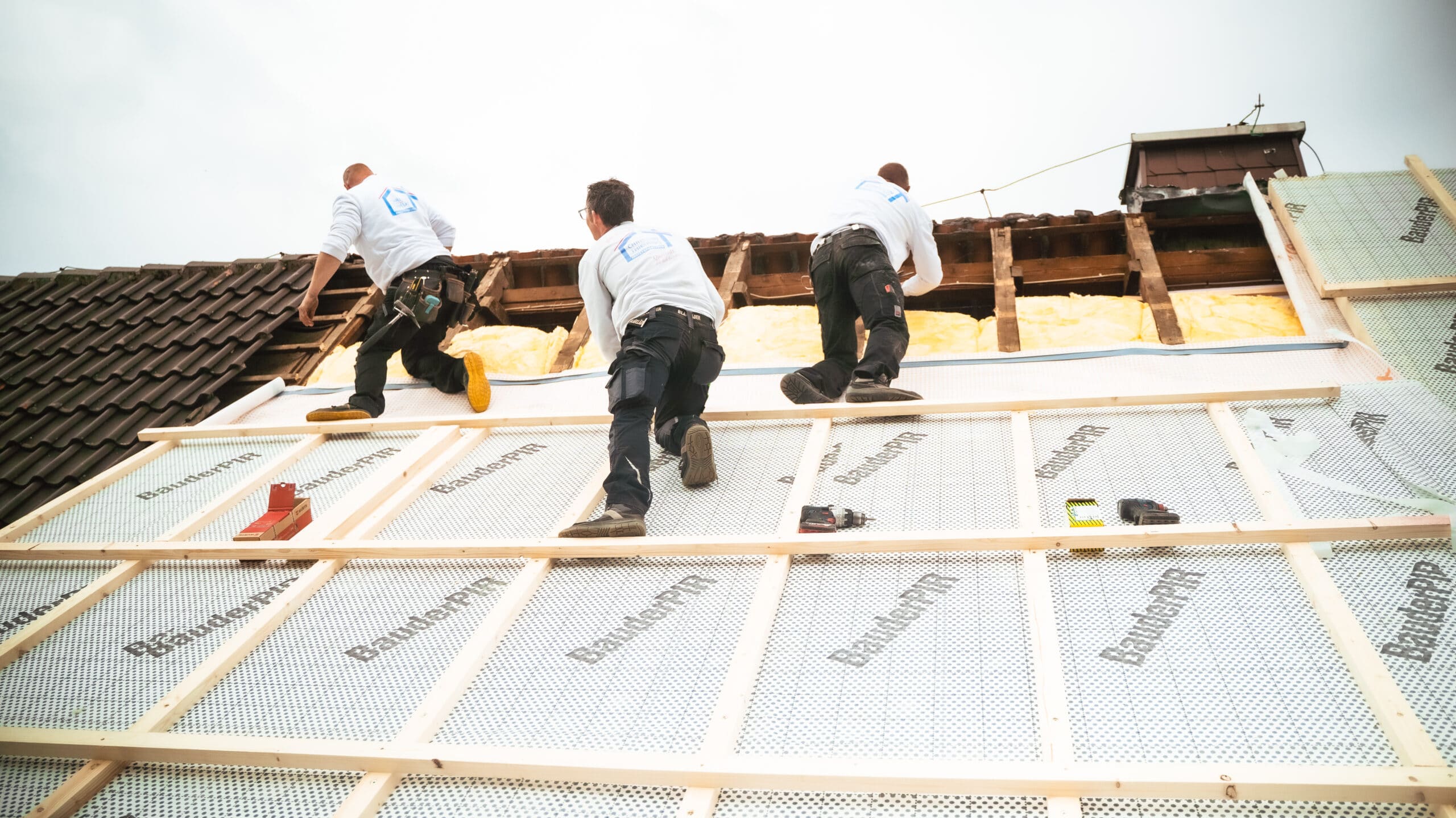 Dachdeckerunternehmen Christian Thielking bei der Arbeit