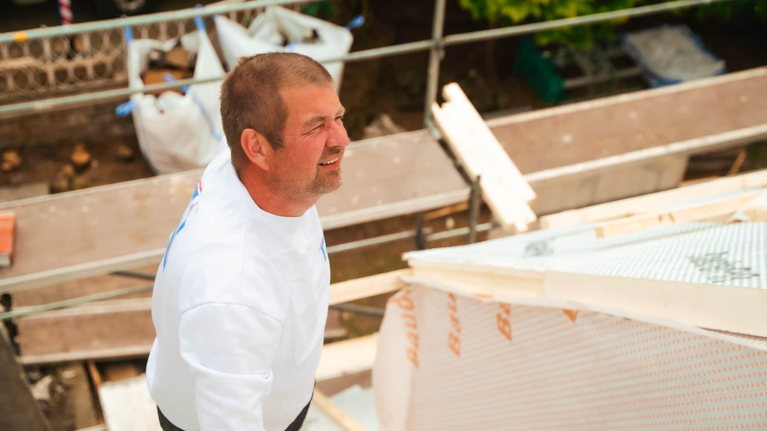 Dachdeckerunternehmen Christian Thielking bei der Arbeit
